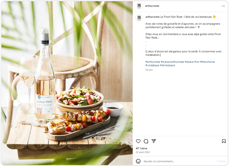 Publication Instagram Pinot Noir Rosé